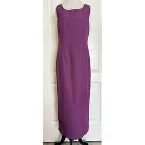 JM Goulbourn Vintage Designer Sleeveless Formal Wedding Cocktail Purple Dress 12